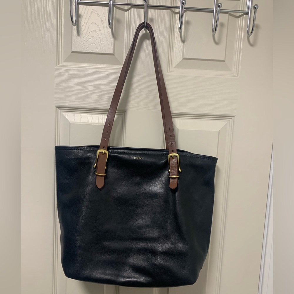 FOUNT LEATHER BUCKLE BELLFIELD TOTE